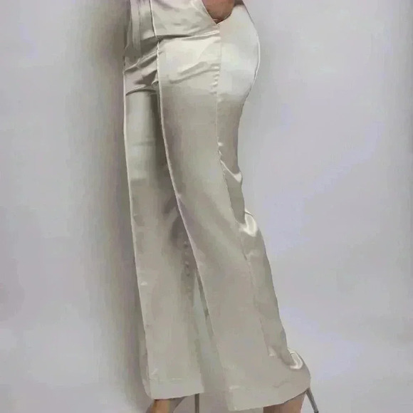 Not Today Off-White Satin Pant - Picture 3 of 3